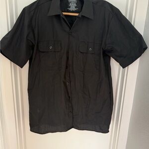 Dickies Men's Black Casual Button Down Shirt